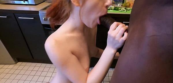  blowjob with lovely young red-haired beauty